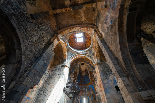 Fotografía Old Armenian church interior. Armenia, Lori village.