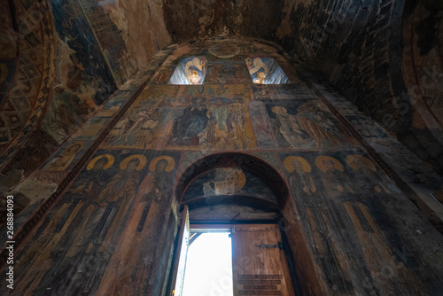 Old Armenian church interior. Armenia, Lori village.