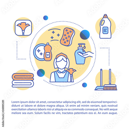 Cleaning article page vector template