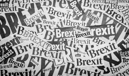 The word Brexit in newspaper style