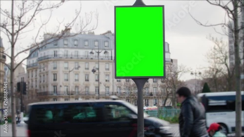 street bilboard advert - green screen keying