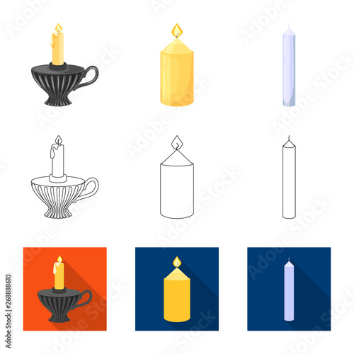 Vector design of relaxation and flame symbol. Set of relaxation and wax vector icon for stock.