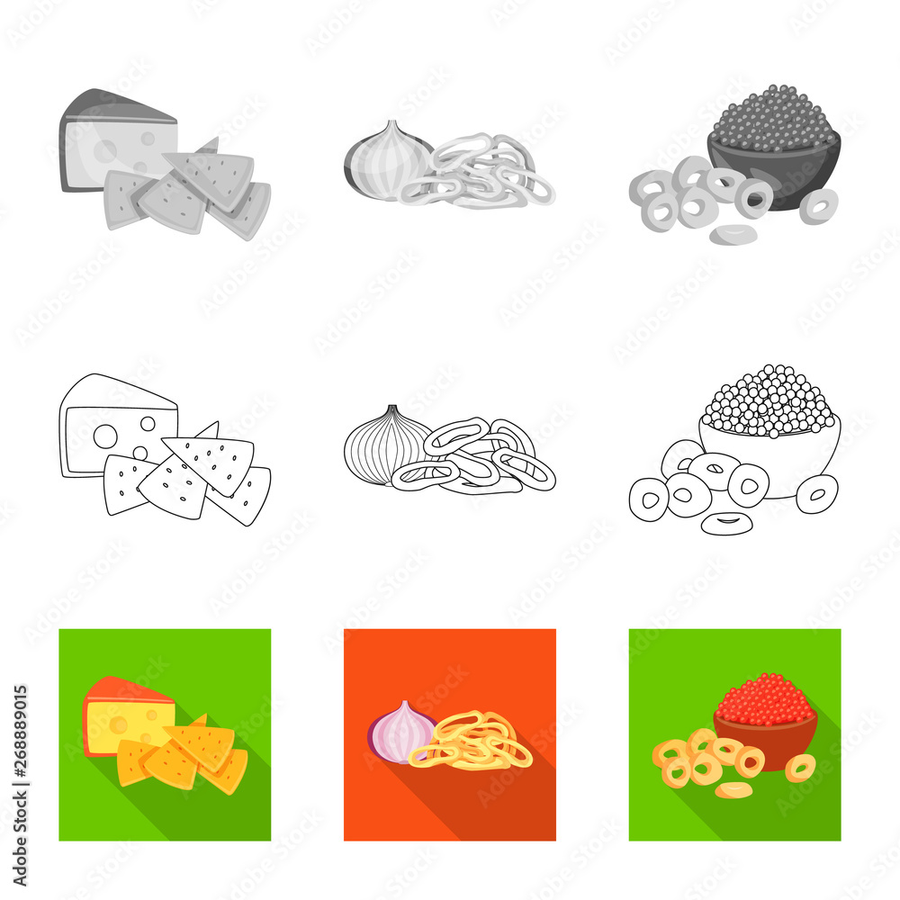 Isolated object of taste and seasonin icon. Collection of taste and organic   vector icon for stock.