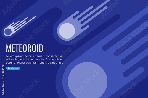 Meteoroid Falling in a High Speed Dark Blue Sky Background