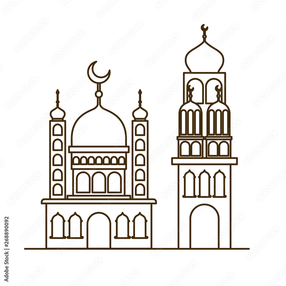 ramadan kareem mosque building icon