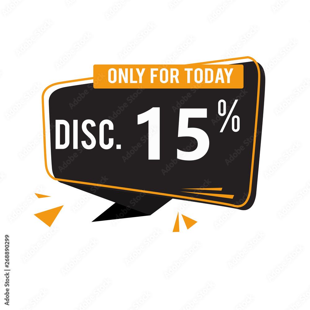 Special Discount 15% design label illustration vector Special Discount 15% design label illustration vector