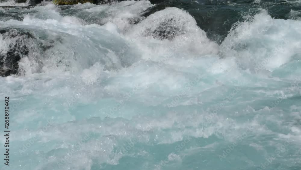 Blue glacial river rapids over rocks slow motion Iceland sunny day 4k.mov Blue glacial river rapids over rocks slow motion Iceland sunny day 4k.mov