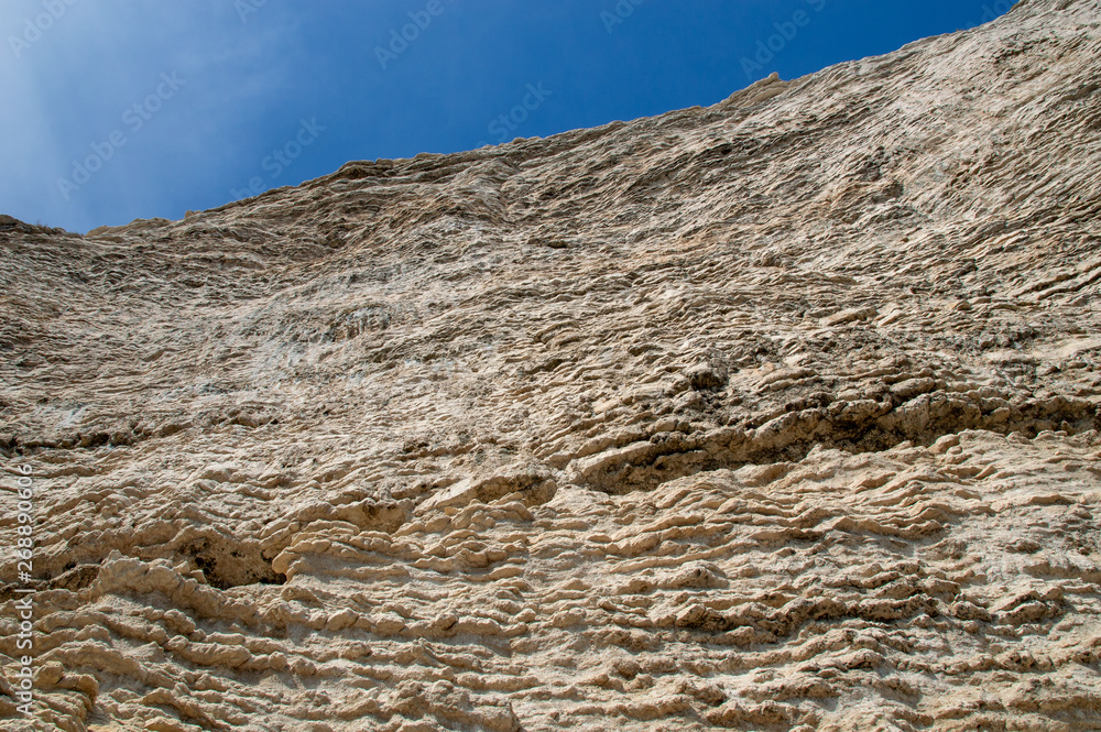 White cliff of Bonifaccio from the bottom, Corsica, France. White cliff of Bonifaccio from the bottom, Corsica, France.