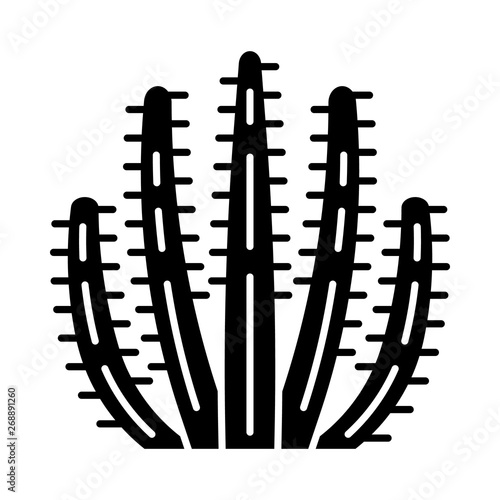 Organ pipe cactus glyph icon