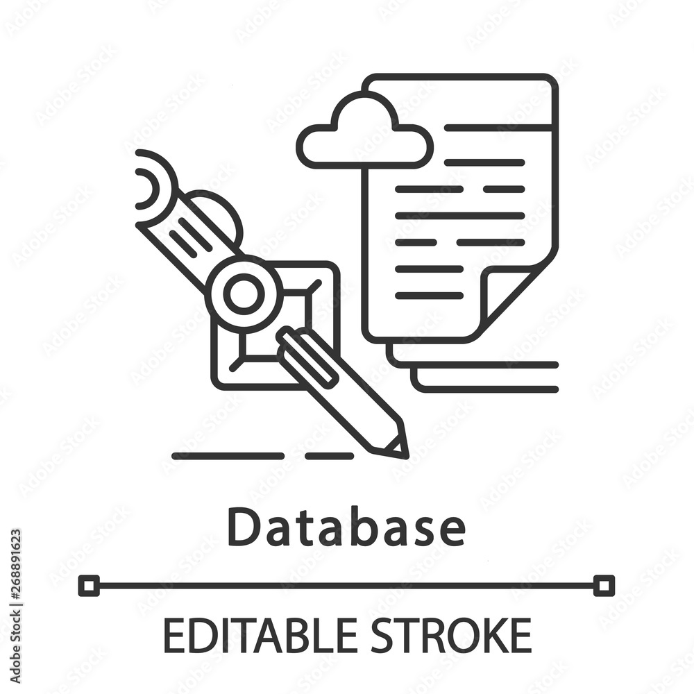 Database linear icon