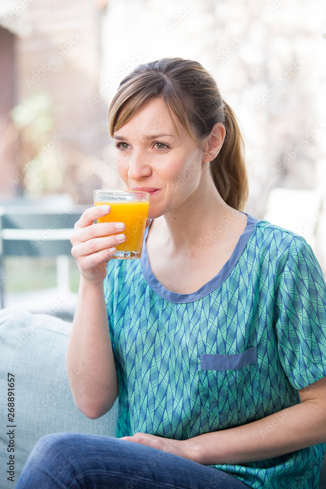 Woman with drink Woman with drink