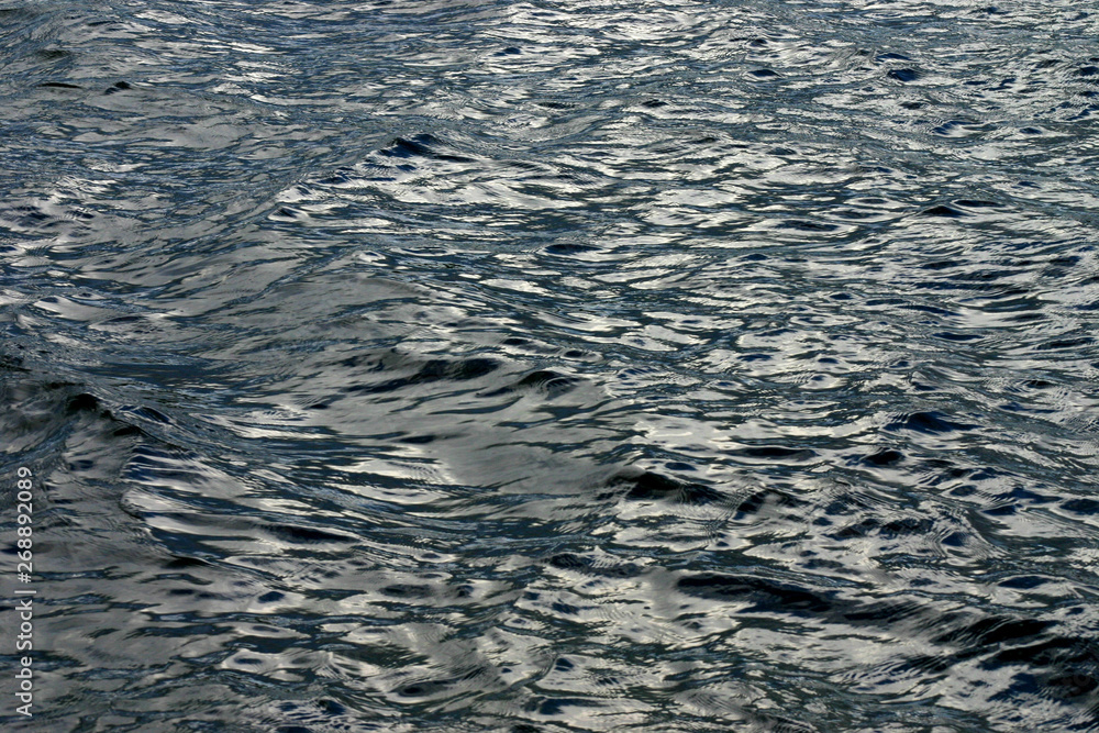 Background from gray river waves in windy cloudy weather Background from gray river waves in windy cloudy weather