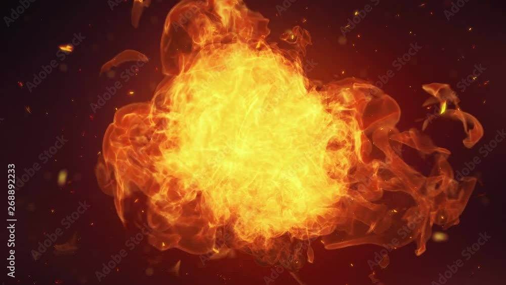 Fire explosion to the camera