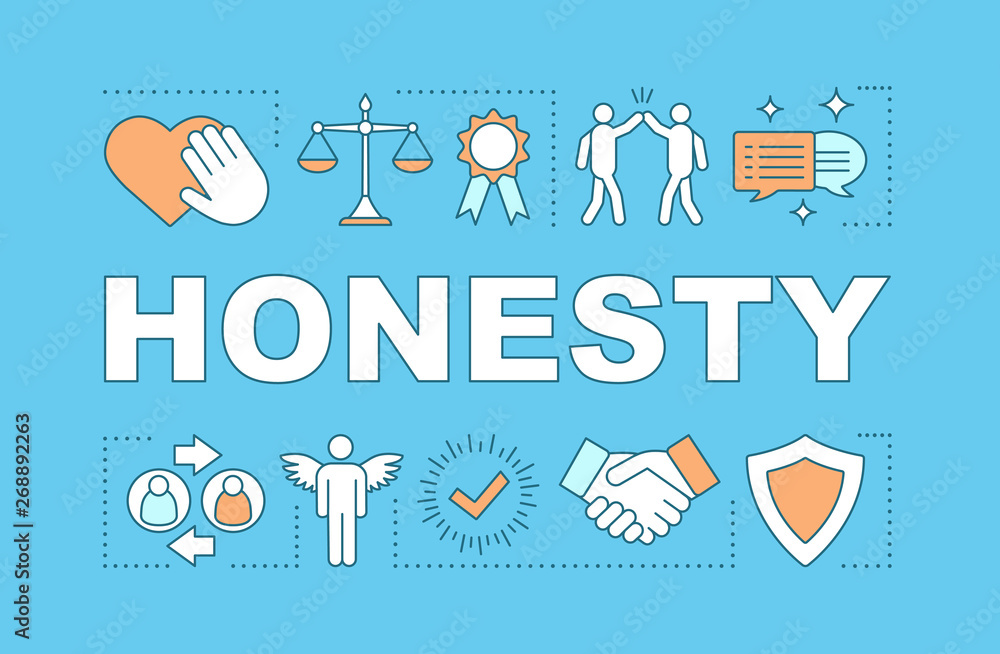 Obraz premium Honesty word concepts banner