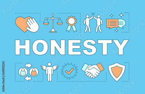Honesty word concepts banner