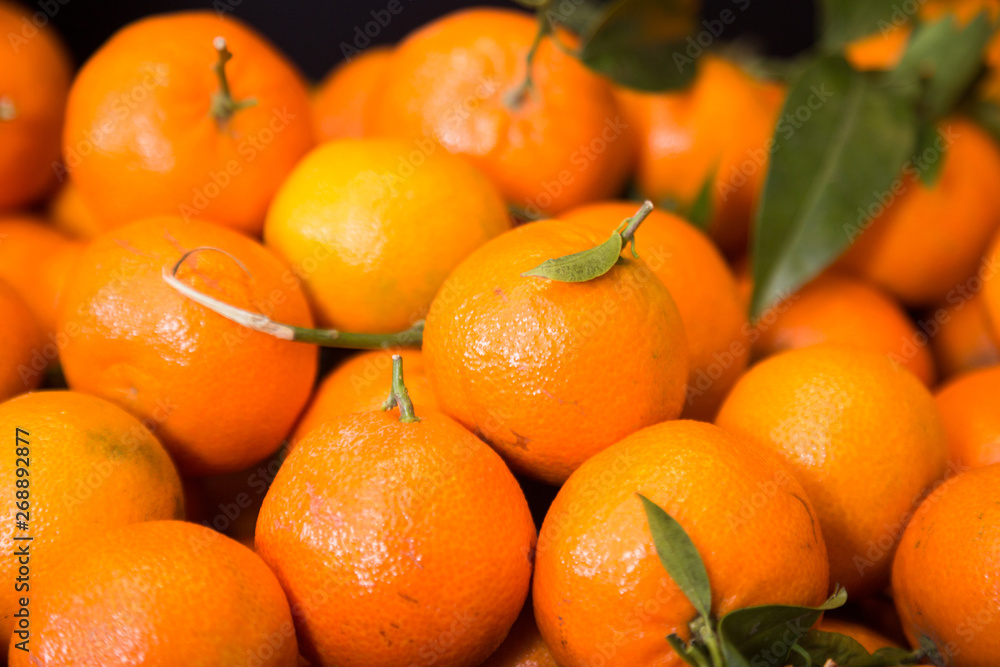 Closeup of ripe mandarins