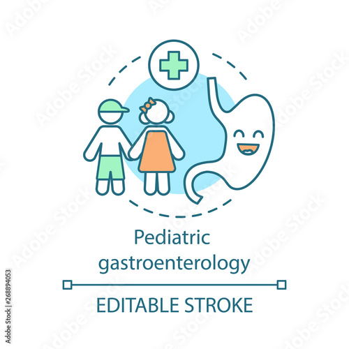 Pediatric gastroenterology concept icon