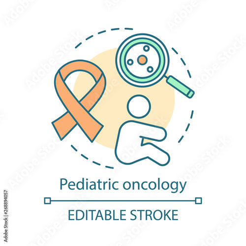 Pediatric oncology concept icon
