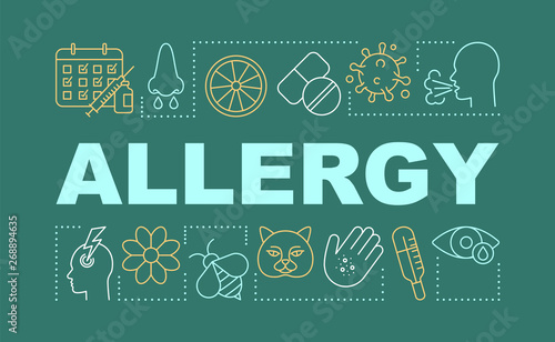 Allergy word concepts banner