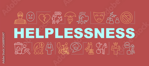 Helplessness word concepts banner