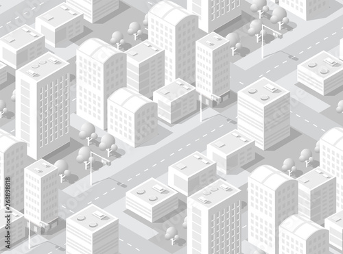 Tapety Transport  urban-isometric-area-with-building-cars-and-streets-seamless-urban-repeating-pattern-for-design-and-creativity-concept
