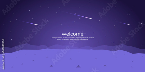 Abstract vector landscape. Space concept. Minimalist background