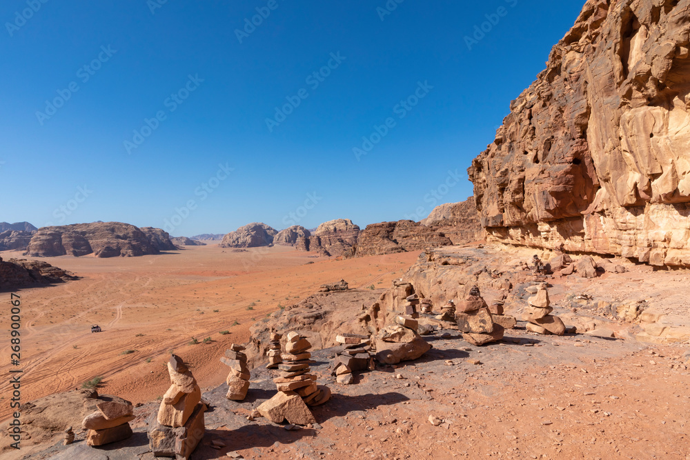 Wadi Rum Red Desert, Jordan, Middle East. Wadi Rum Red Desert, Jordan, Middle East.