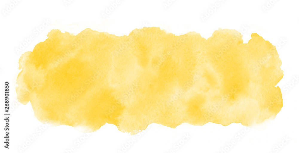 Chrome, amber yellow watercolor rectangle background, frame. Long, elongated watercolour shape with stains. Painted template for banners. Hand drawn abstract aquarelle fill, texture. Rounded edge. Chrome, amber yellow watercolor rectangle background, frame. Long, elongated watercolour shape with stains. Painted template for banners. Hand drawn abstract aquarelle fill, texture. Rounded edge.