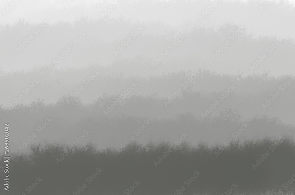 Abstract background inspired by nature. Foggy landscape..