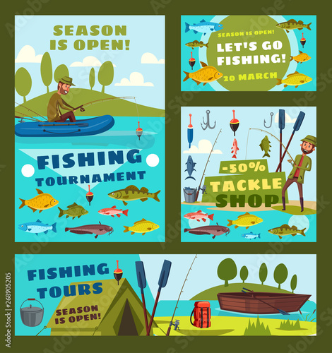 Fishing season sea tours, fisher tackles shop