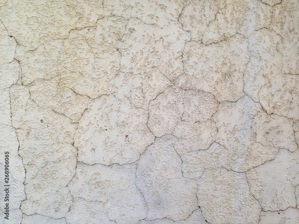 creamy concrete wall covered in scratches and bumblebees, painted white, bacground texture