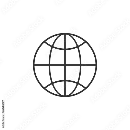 Linear globe vector. Trendy...