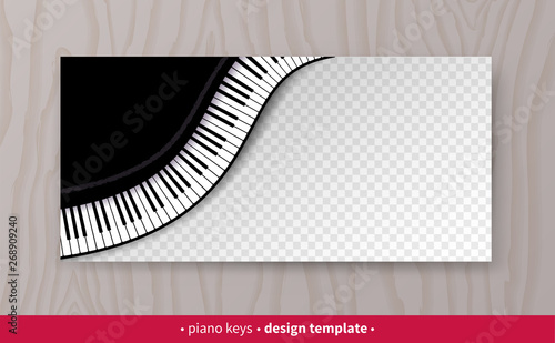 Vector design template with Piano keys