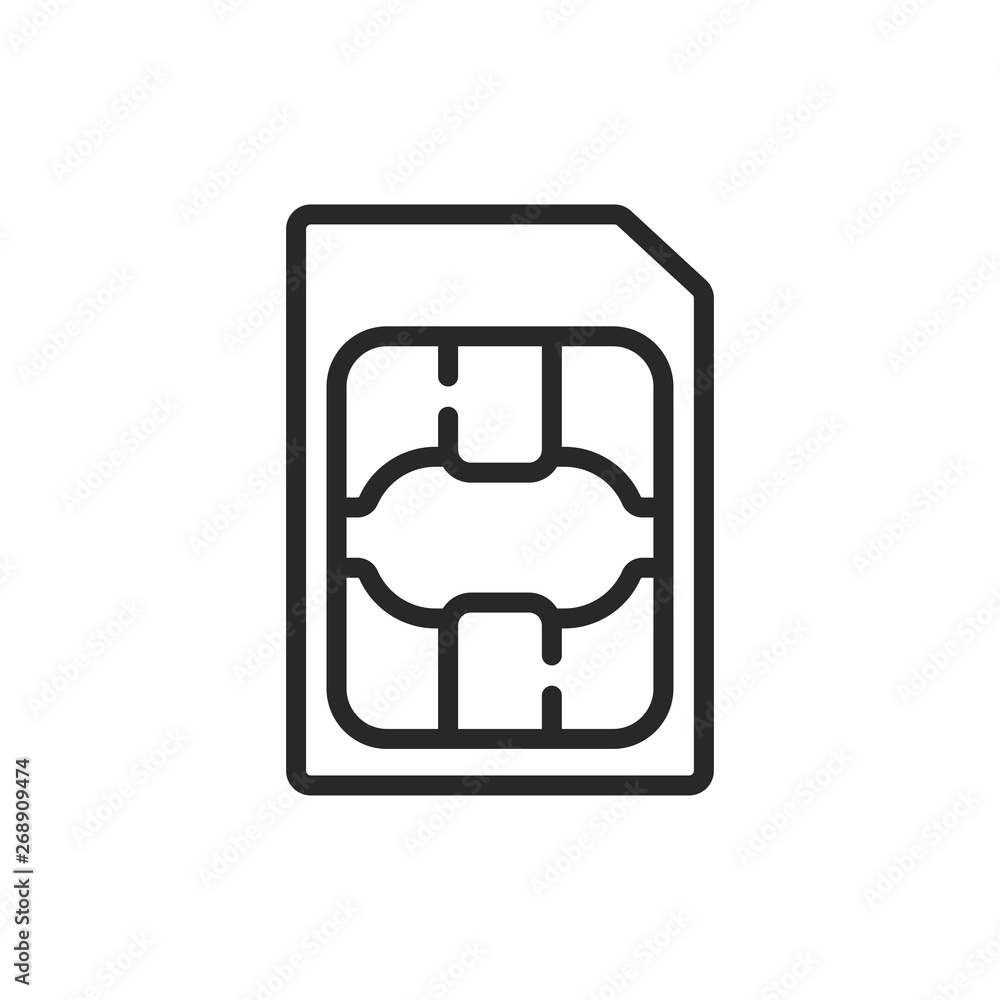 Fototapeta premium Sim card vector icon