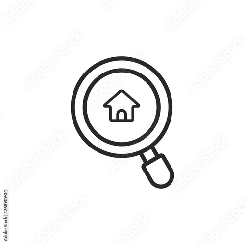 Search real estate vector icon