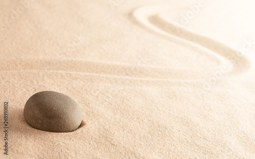 Mindfulness zen meditation stone for concentration and focus.