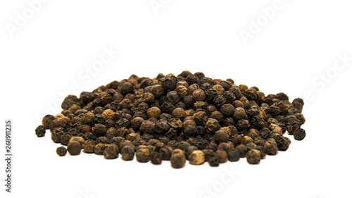 Black pepper isolated on white background 