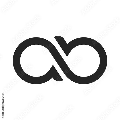 AB logo concept isolated on white background