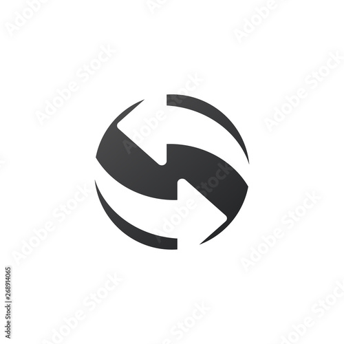 Refresh, Reload Isolated Flat Web Mobile Icon. Vector illustration isolated on white background © CarryLove