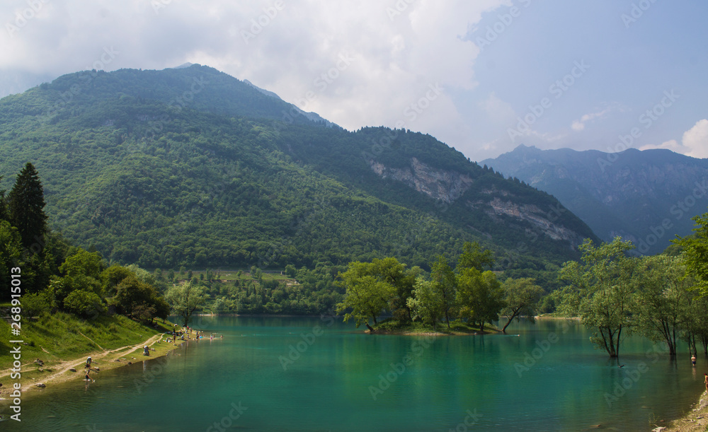 lake in the mountains - Lago di Tenno Italy