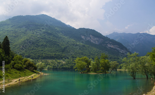 lake in the mountains - Lago di Tenno Italy