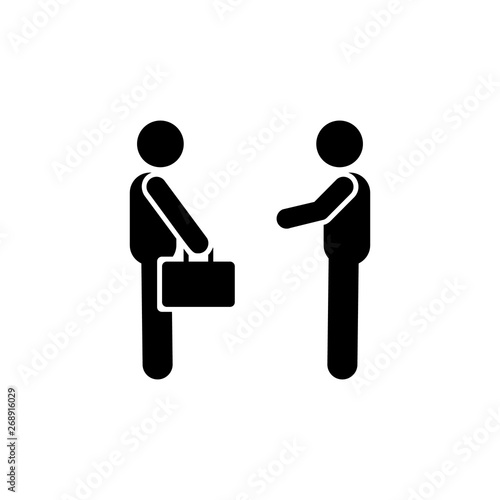 Pictogram of speak, jobless icon