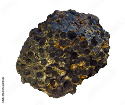 Картината върху платно sample of iron ore magnetite isolated on white background