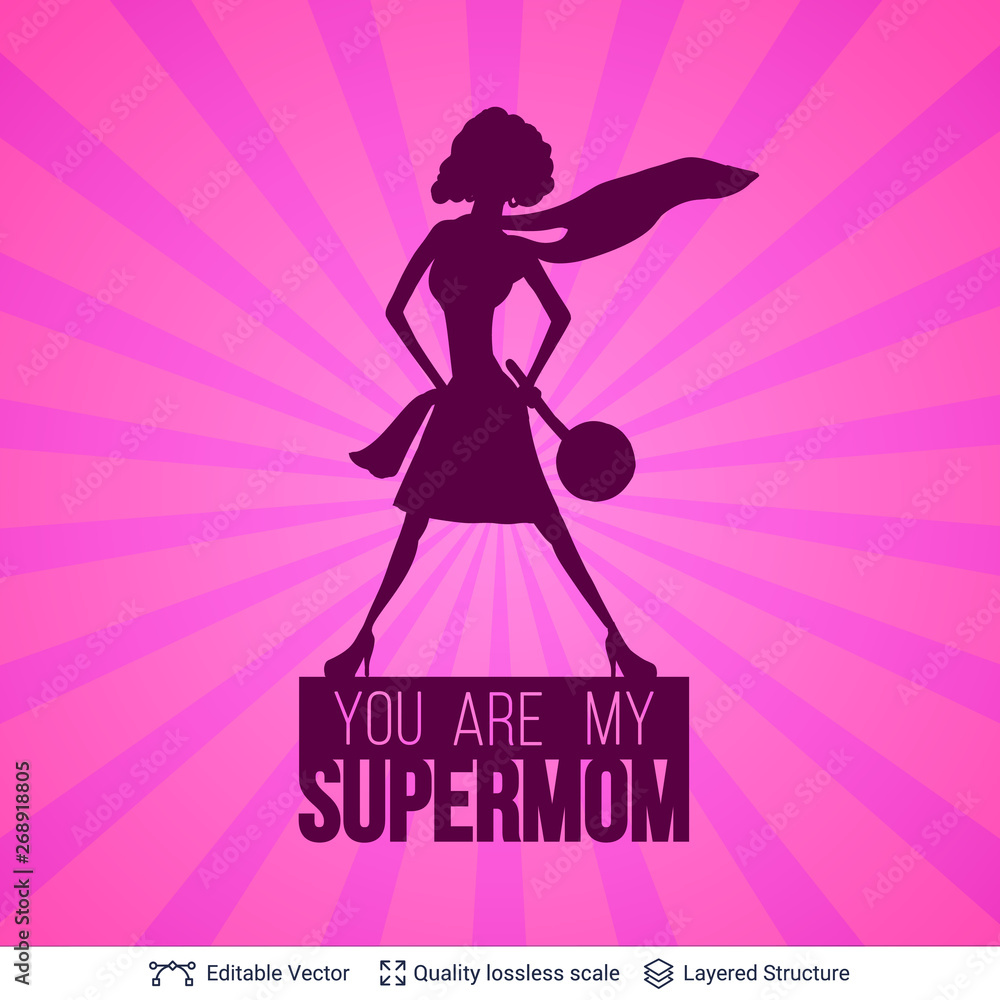 Fototapeta premium Mother's Day greeting card banner vector template.