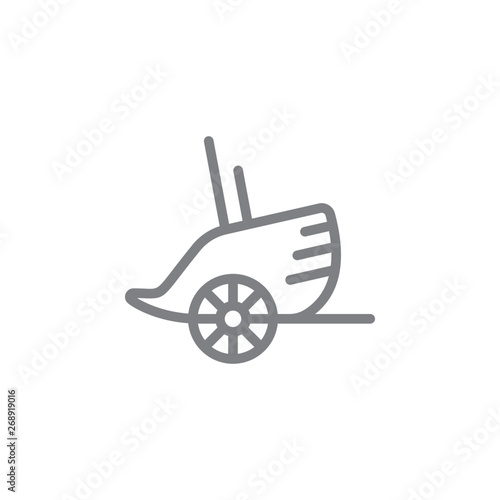 chariot icon. Element of myphology icon. Thin line icon for website design and development, app development. Premium icon