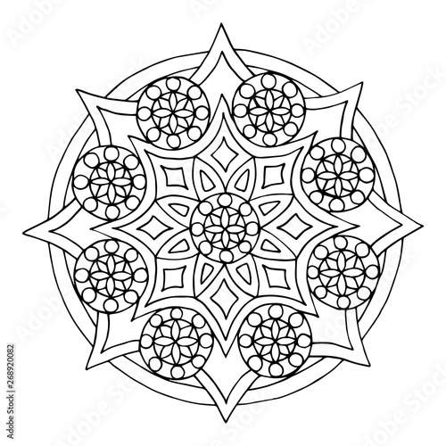 Abstract pattern for coloring books