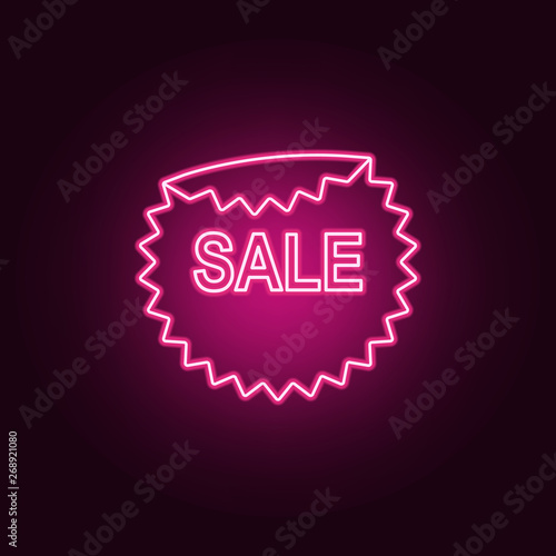 sellout sticker neon icon. Elements of Sale set. Simple icon for websites, web design, mobile app, info graphics