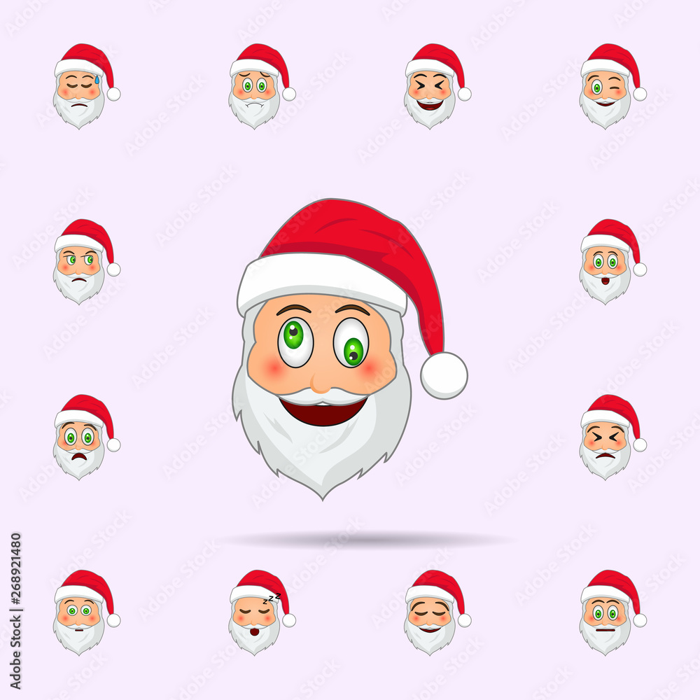Santa Clause in vexation emoji icon. Santa claus Emoji icons universal set for web and mobile Santa Clause in vexation emoji icon. Santa claus Emoji icons universal set for web and mobile