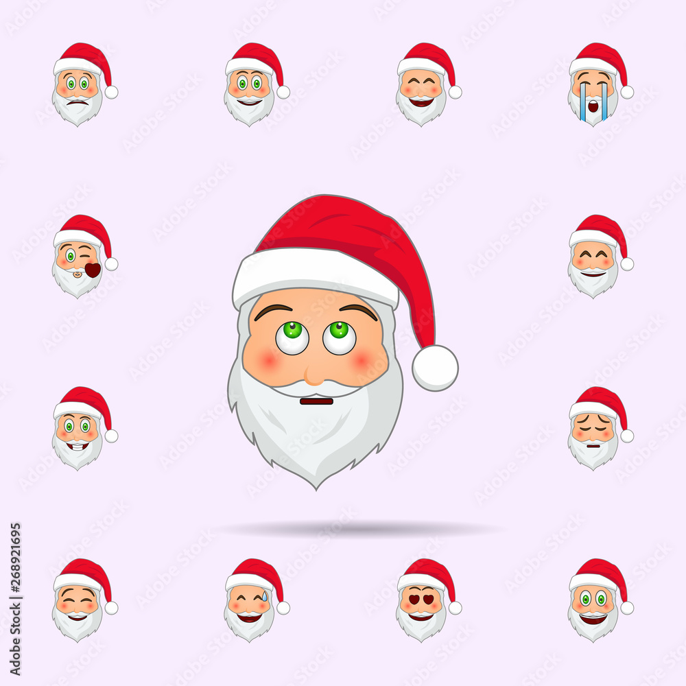 Santa Clause in disappointed emoji icon. Santa claus Emoji icons universal set for web and mobile Santa Clause in disappointed emoji icon. Santa claus Emoji icons universal set for web and mobile