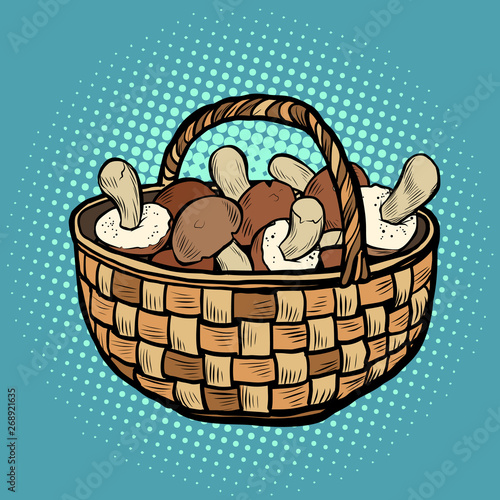 basket with mushrooms